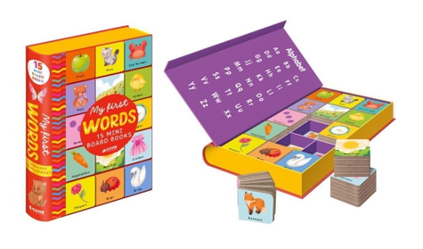 Cover image for My First Words: 15 Clever Mini Board Books