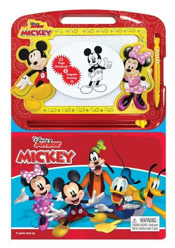 Cover image for Disney Junior Mickey: Activity Book Learning, Writing, Sketching with Magnetic Drawing Doodle Pad for Kids