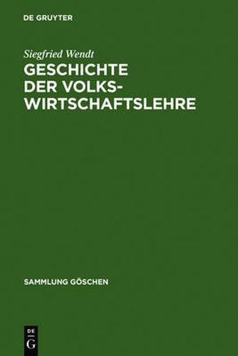 Cover image for Geschichte der Volkswirtschaftslehre