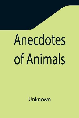 Cover image for Anecdotes of Animals