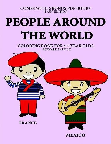 Cover image for Coloring Books for 4-5 Year Olds (People Around the World)