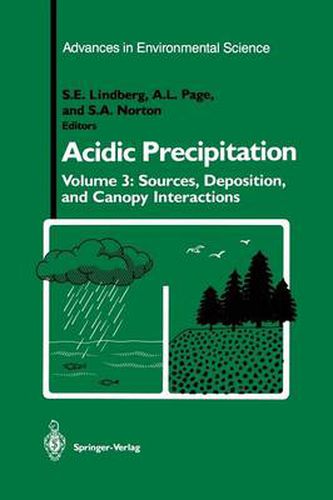 Cover image for Acidic Precipitation: Sources, Deposition, and Canopy Interactions