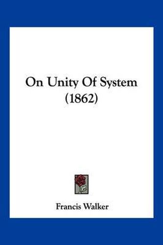 Cover image for On Unity of System (1862)