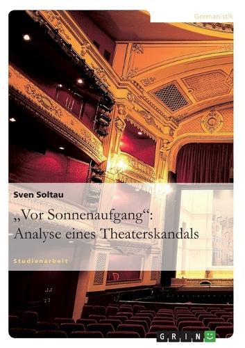 Cover image for Vor Sonnenaufgang: Analyse eines Theaterskandals