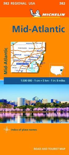 Cover image for Michelin USA: Mid-Atlantic, Allegheny Highlands Map 582