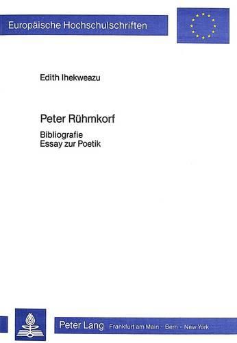 Cover image for Peter Ruehmkorf: Bibliografie - Essay Zur Poetik