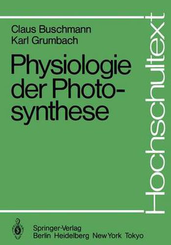 Cover image for Physiologie der Photosynthese