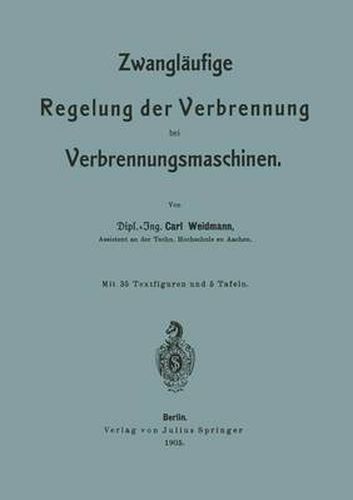 Cover image for Zwanglaufige Regelung Der Verbrennung Bei Verbrennungsmaschinen