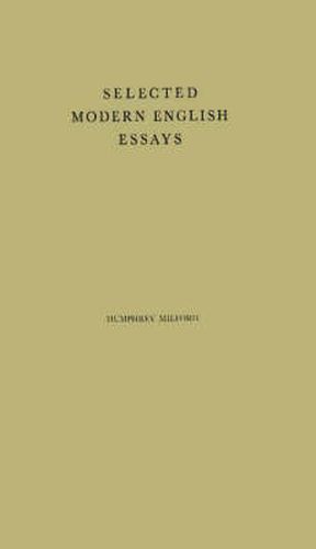 Cover image for Selected Modern English Essays