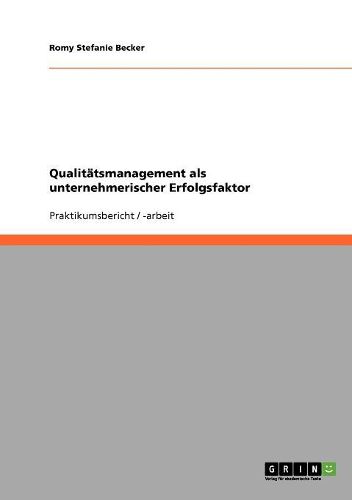 Cover image for Qualitatsmanagement ALS Unternehmerischer Erfolgsfaktor