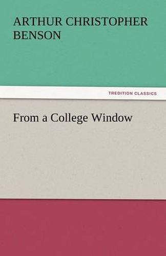 Cover image for From a College Window