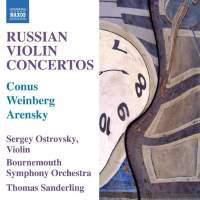 Cover image for Russian Violin Concertos By Conus Weinberg Arensky