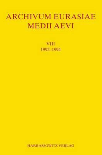 Cover image for Archivum Eurasiae Medii Aevi VIII 1992-1994