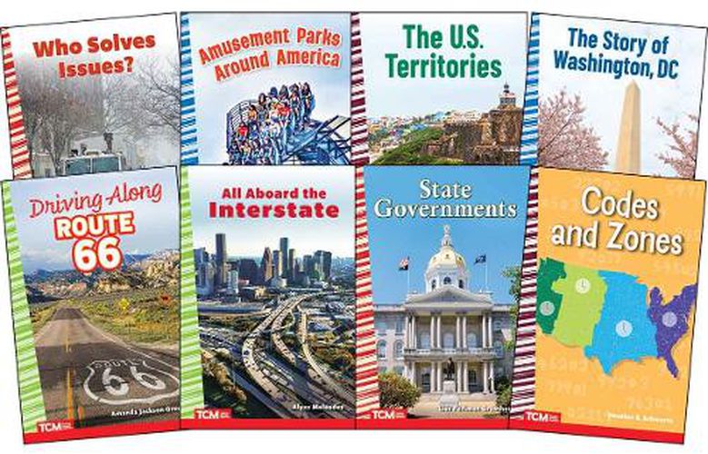 Cover image for Explore The United States' Historic Routes and Modern Governance: Social Studies Readers 8-Book Set