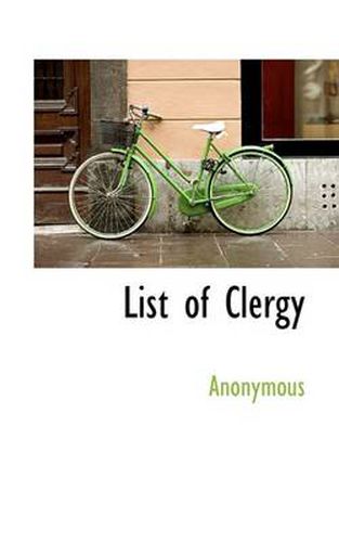 Cover image for List of Clergy