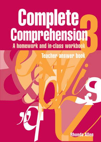 Cover image for Complete Comprehension 3 Teacher Answer Book : Teacher Answer Book