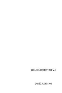 Cover image for Generated Text, V.1