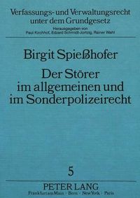 Cover image for Der Stoerer Im Allgemeinen Und Im Sonderpolizeirecht