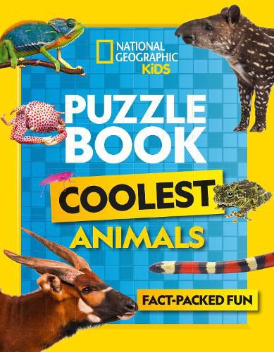 Cover image for Puzzle Book Coolest Animals: Brain-Tickling Quizzes, Sudokus, Crosswords and Wordsearches