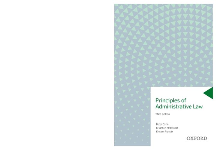 Cover image for Principles of Administrative Law eBook