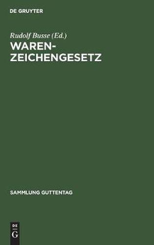 Cover image for Warenzeichengesetz