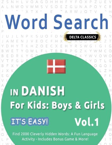 Cover image for Word Search in Danish for Kids