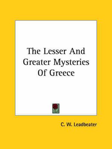 The Lesser and Greater Mysteries of Greece