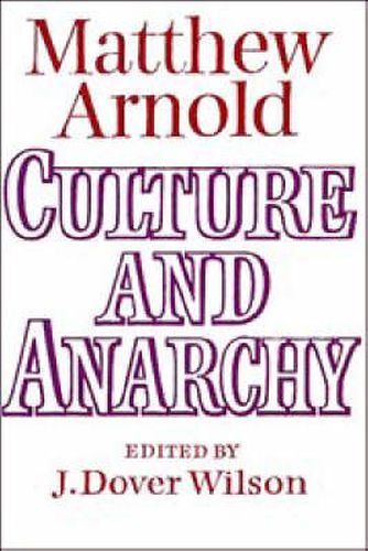 Cover image for Culture and Anarchy: Landmarks in the History of Education