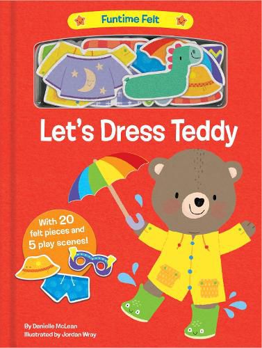 Cover image for Let's Dress Teddy: With 20 colorful felt play pieces