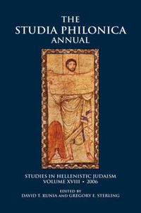 Cover image for Studia Philonica Annual, XVIII, 2006