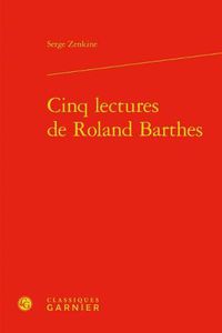 Cover image for Cinq Lectures de Roland Barthes