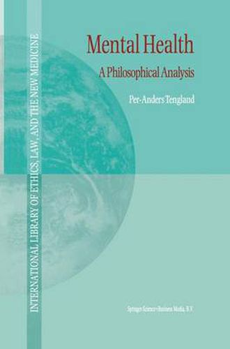 Cover image for Mental Health: A Philosophical Analysis