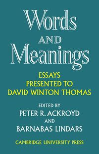 Cover image for Words and Meanings
