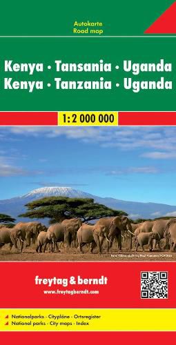 Cover image for Kenya - Tanzania - Uganda - Rwanda Road Map 1:2 000 000