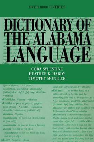 Cover image for Dictionary of the Alabama Language