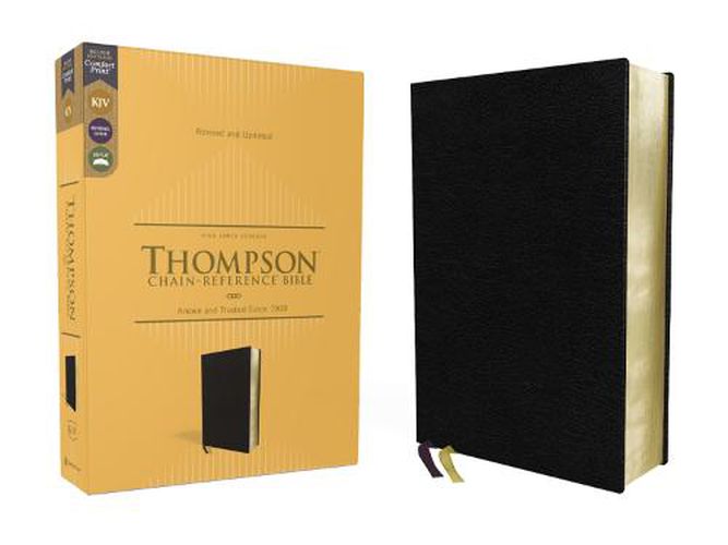 Cover image for KJV, Thompson Chain-Reference Bible, European Bonded Leather, Black, Red Letter, Comfort Print