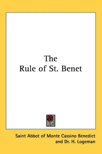 Cover image for The Rule of St. Benet