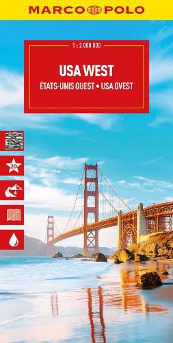 Cover image for USA West Marco Polo Map