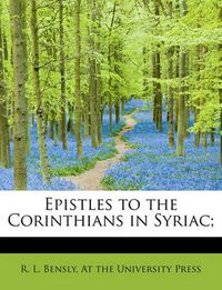 Cover image for Epistles to the Corinthians in Syriac;