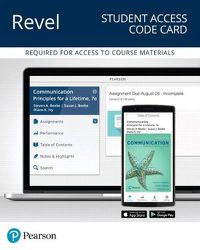 Cover image for Revel for Communication: Principles for a Lifetime -- Access Card