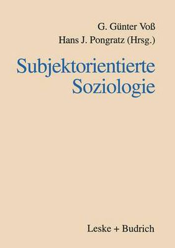 Cover image for Subjektorienglishtierte Soziologie