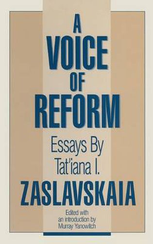 Cover image for A Voice of Reform: Essays: Essays