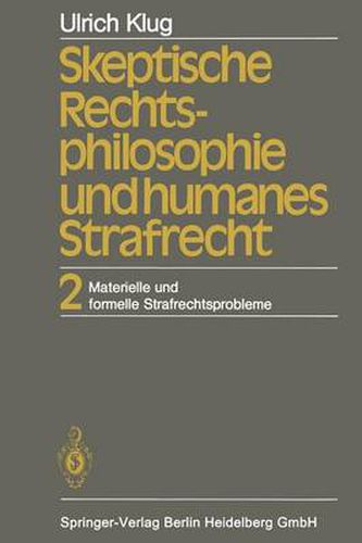 Cover image for Skeptische Rechtsphilosophie Und Humanes Strafrecht