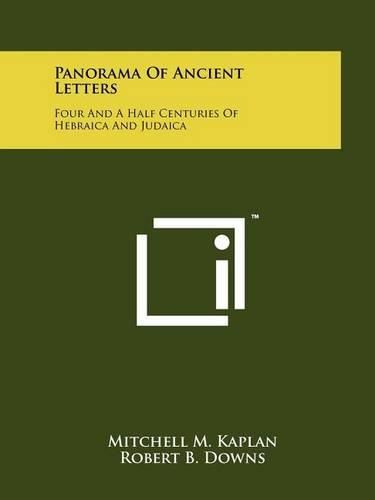 Cover image for Panorama of Ancient Letters: Four and a Half Centuries of Hebraica and Judaica
