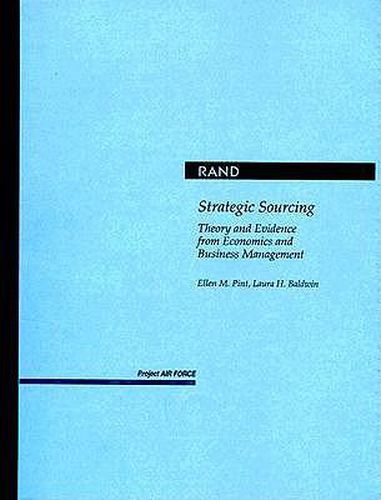 Cover image for Strategic Sourcing: Theory and Evidence from Economics and Business Management