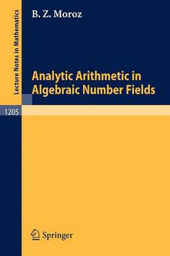 Cover image for Analytic Arithmetic in Algebraic Number Fields