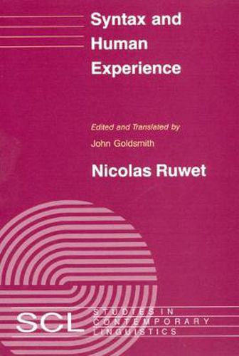 Cover image for Syntax and Human Experience