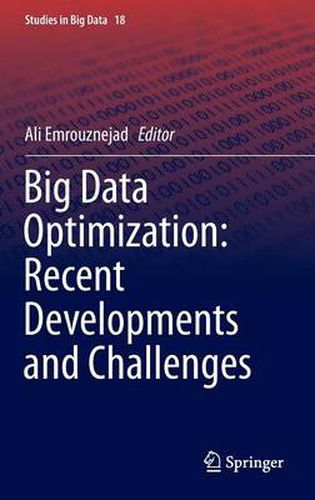 Cover image for Big Data Optimization: Recent Developments and Challenges