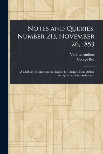 Cover image for Notes and Queries, Number 213, November 26, 1853