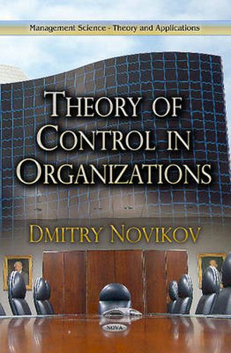 Cover image for Theory of Control in Organizations